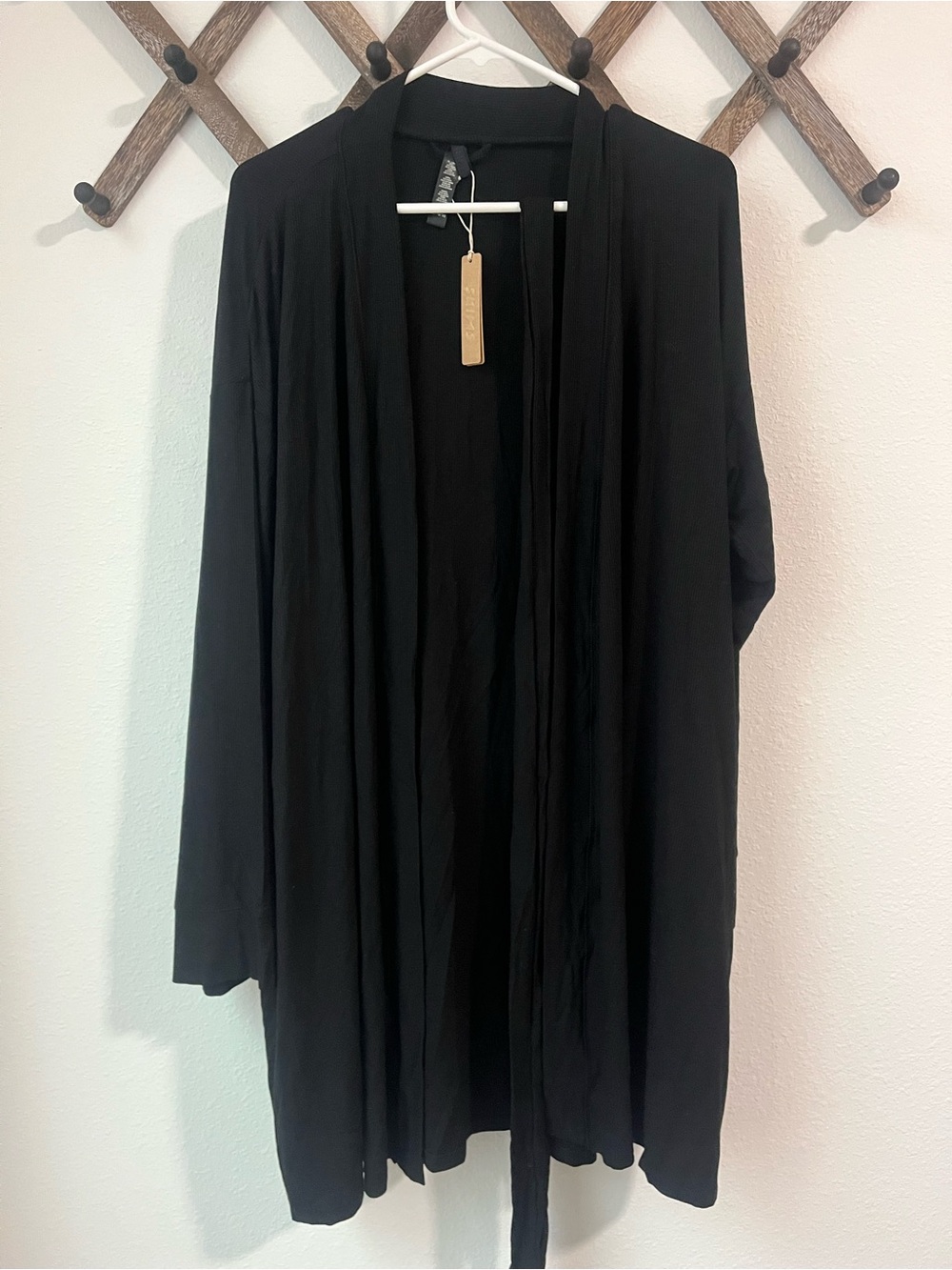 NWT Skims Soft Lounge Rib Robe-Onyx XL